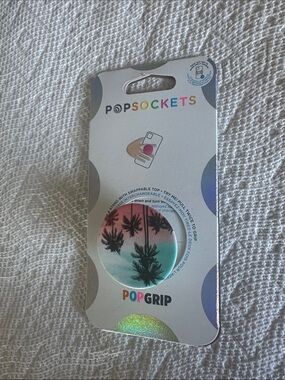PopSocket PopGrip Phone Grip with Palm Tree Gradient - Pink/Blue/Green